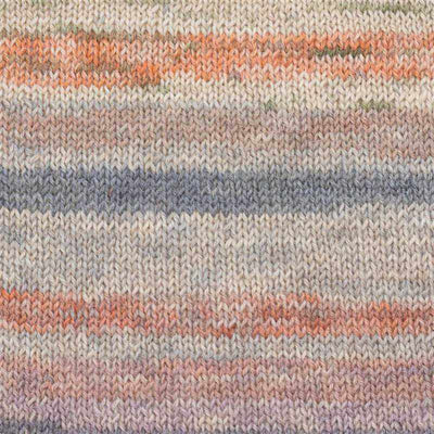 Luca-S Meraki 4-ply yarn knitted swatch shown in colour Canyon Dust | Yarn Worx