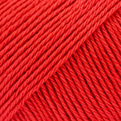 Luca-S Palermo Cotton DK Yarn shown in colourway Tomato Red 18 | Yarn 
