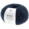 Navy blue yarn ball with a label on a white background | Yarn Worx