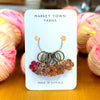 Market Town Yarns - Set of 8 Raglan Stitch Markers - Flowers | Yarn Worx