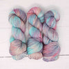 Squishy Sock - Squishy DK - Silky 4-ply - Silky DK shown in colourway Ice Blast | Yarn Worx