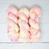 Squishy Sock - Squishy DK - Silky 4-ply - Silky DK shown in colourway Neon Sorbet | Yarn Worx