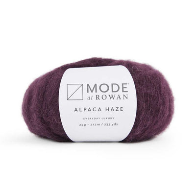 Mode at Rowan - Alpaca Haze - 25g shown in colour Merlot 020 | Yarn Worx