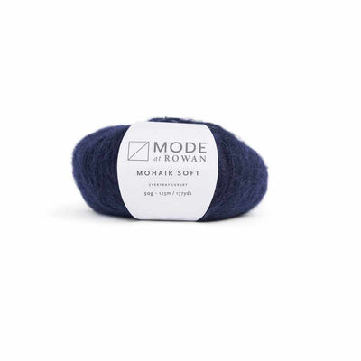 Mode at Rowan - Mohair Soft Aran - 50g shown in colourway 205 Sapphire | Yarn Worx
