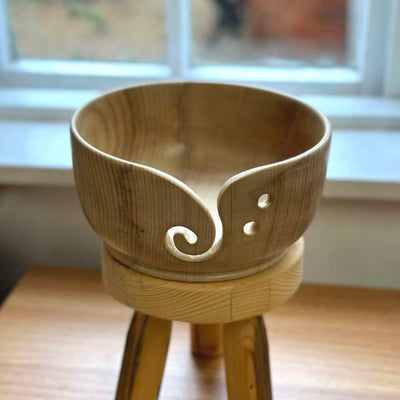 Monkey Puzzle Tree Wood Yarn Bowl - Hand Turned | Yarn Worx