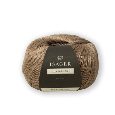 Isager Yarn Mulberry Silk in a light brown colour which is called Camel | Yarn Worx