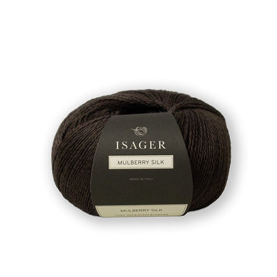 Isager Yarn Mulberry Silk in a Deep chestnut brown colour | Yarn Worx