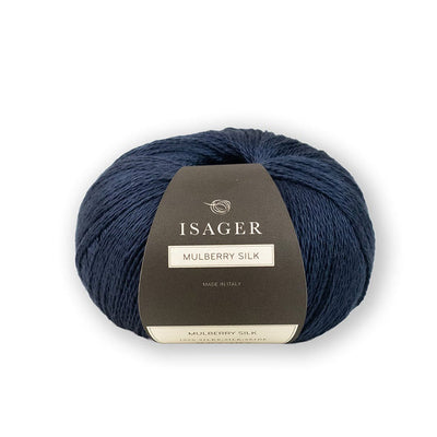 Isager Yarn Mulberry Silk in a Navy Blue colour | Yarn Worx