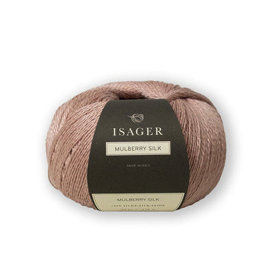 Isager Yarn Mulberry Silk in a soft pale pink colour which is called Powder | Yarn Worx