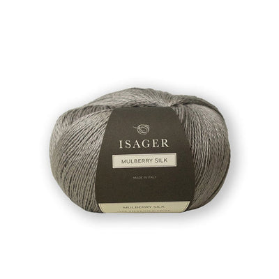 Isager Yarn Mulberry Silk in a pale silver grey colour which is called Sage | Yarn Worx