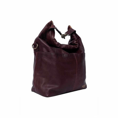 Re:Designed - Project 101 - Large Roll Top Bag shown in Dark Cherry | Yarn Worx