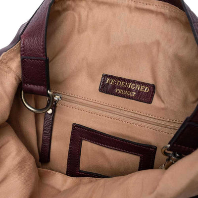 Re:Designed - Project 101 - Large Roll Top Bag shown in Dark Cherry | Yarn Worx