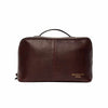 Dark Cherry leather project bag with 'REDESIGNED PROJECT' branding on a white background | Yarn Worx