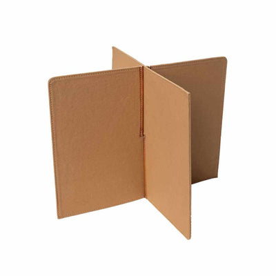 Walnut leather dividers for Yarn Barrel on a white background