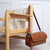 Re:Designed - Project 74 - Cross Body Knitting Project Case shown in walnut colour | Yarn Worx