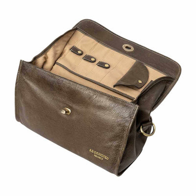 Re:Designed - Project 74 - Cross Body Knitting Project Case shown in Dark Green colour | Yarn Worx