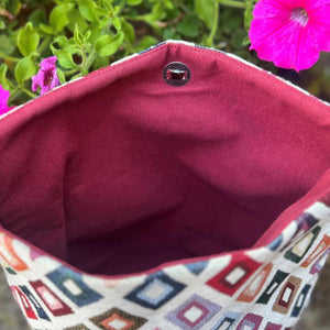 Panino - Roll Top Bag with Magnetic Closure - Rhombus Multicolour | Yarn Worx