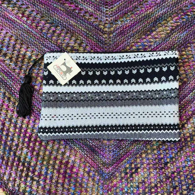 Panino - Zipped Pouch - Black Stripes | Yarn Worx