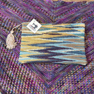 Panino - Zipped Pouch - Zig Zag Blue | Yarn Worx