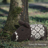 Plum Pudding Knitted Pig Kit Pig-Along shown in colours Grove & Snowcap | Yarn Worx