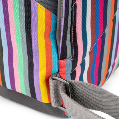 ROKA London Canfield B Recycled Canvas Bag - Multi Stripe | Yarn Worx