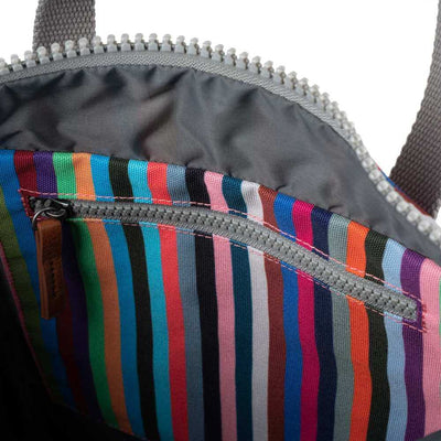 ROKA London Canfield B Recycled Canvas Bag - Multi Stripe | Yarn Worx