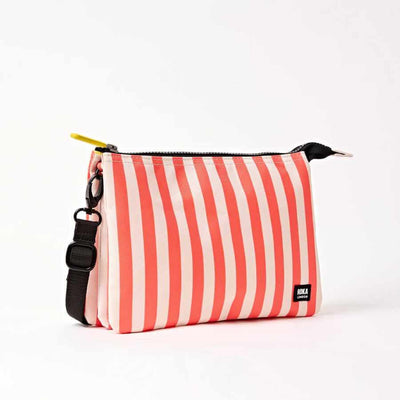 ROKA London - Carnaby XL Crossbody Bag in Coral Stripe | Yarn Worx