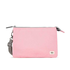 ROKA London Carnaby Crossbody XL Recycled Canvas Bag - Rose | Yarn Worx