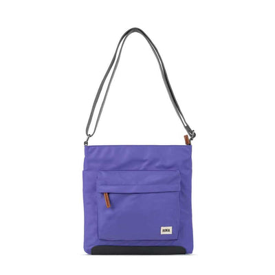 ROKA London Kennington B Crossbody Recycled Nylon Bag - Peri Purple | Yarn Worx