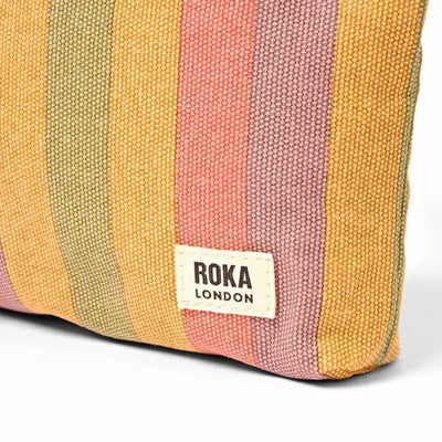 ROKA London - Maida Vale Medium Pouch in Faded Multi Stripe | Yarn Worx