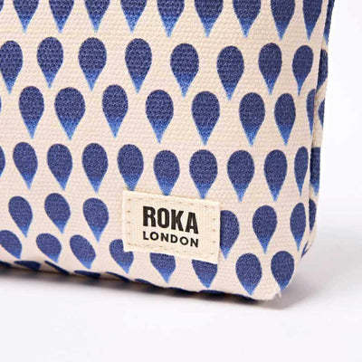 ROKA London - Maida Vale Medium Pouch in Denim Rain Indigo | Yarn Worx