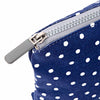ROKA London - Maida Vale Medium Pouch in Navy Polka Dot | Yarn Worx