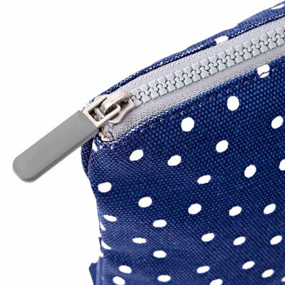 ROKA London - Maida Vale Medium Pouch in Navy Polka Dot | Yarn Worx