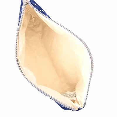 ROKA London - Maida Vale Medium Pouch in Navy Polka Dot | Yarn Worx