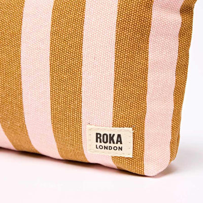 ROKA London - Maida Vale Medium Pouch in Rose Gold Stripe | Yarn Worx
