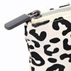 Small pouch with black leopard print pattern on a white background | Yarn Worx