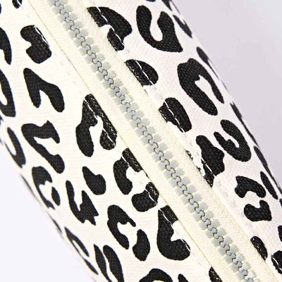 Leopard print pattern with a zipper on a white background | Yarn Worx