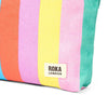 ROKA London - Maida Vale Medium Pouch in Wide Stripe Multi | Yarn Worx