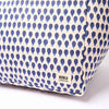 Blue and white patterned bag with Roka London branding on a white background | Yarn Worx