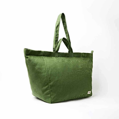 Green tote bag on a white background | Yarn Worx