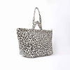 Black and white leopard print tote bag on a white background | Yarn Worx