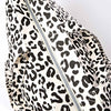Leopard print tote with a zipper on a white background  Yarn Worx