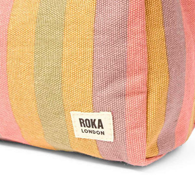 Maygrove Wash Bag in Faded Multi Stripe | Yarn Worx