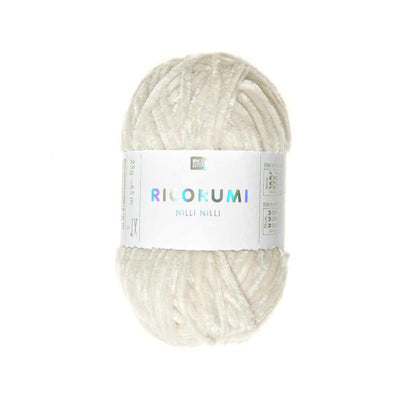 Rico Ricorumi Nilli Nilli Plushy DK - 25g in colour 002 Cream | Yarn Worx
