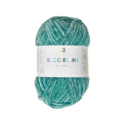 Rico Ricorumi Nilli Nilli Plushy DK - 25g in colour 017 Turquoise | Yarn Worx