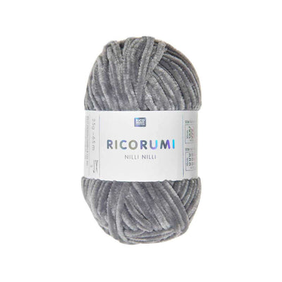 Rico Ricorumi Nilli Nilli Plushy DK - 25g in colour 026 Grey | Yarn Worx