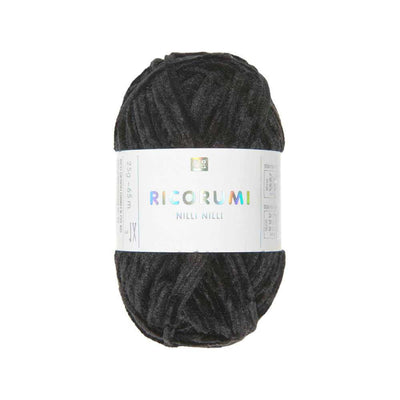 Rico Ricorumi Nilli Nilli Plushy DK - 25g in colour 027 Black | Yarn Worx