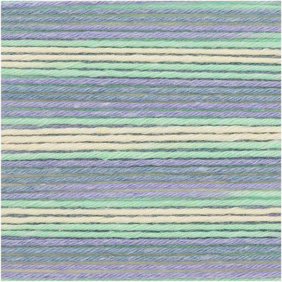 Rico - Baby Cotton Soft Print DK - 50g
in colour 031 which is violet and green | Yarn Worx