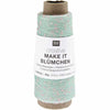 Rico - Creative Make it Blümchen - 25g in colour 009 Light Blue which is a minty blue with pink flowers | Yarn Worx