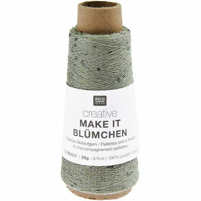 Rico - Creative Make it Blümchen - 25g in colour 019 Silver which has a slightly green tint to it | Yarn Worx